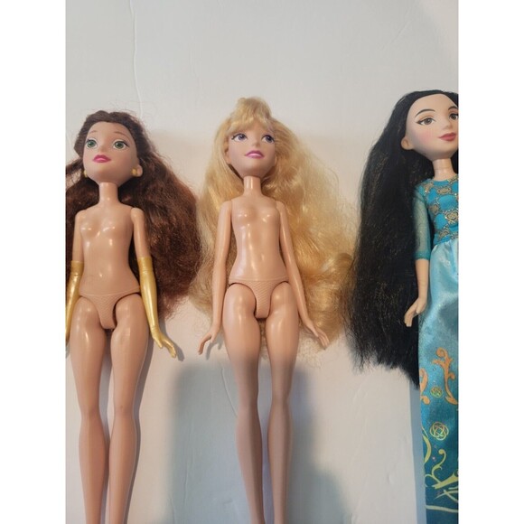 Disney Hasbro Princess Dolls Belle, Elsa, Aurora, Mulan - Picture 8 of 16